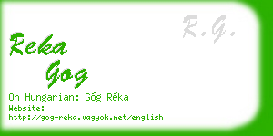 reka gog business card