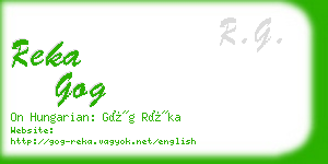 reka gog business card